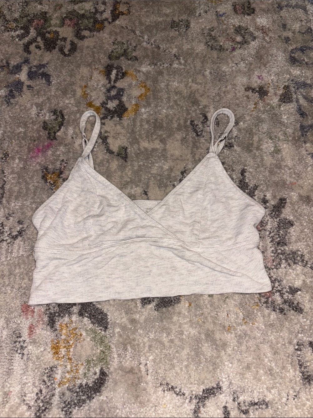 Gilly Hicks Light Gray Ribbed Wrap Bralette Tank